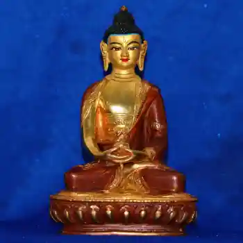 Amitabha Statue 15 cm teilvergoldet