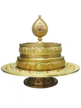 Traditionelles Mandala Set mit Teller