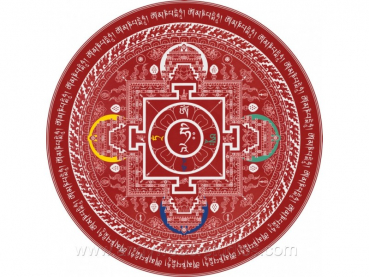 Mandala des Mitgefühls in rot  (AW)