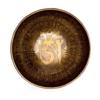 Tibetan singing bowl hand-engraved