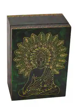 Wooden Box 'Buddha' small