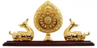 Dharma Wheel with 2 deers