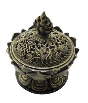 Lotus 8 AS incense burner (small)-blue