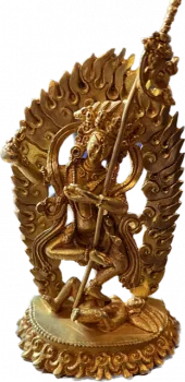 Vajravahari Statue 9 cm vergoldet