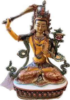 Handpainted Manjusri Statue