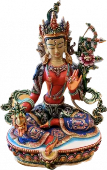 Handbemalte Rote Tara Statue