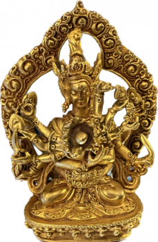 Guhyasamaja Statue 10 cm vergoldet