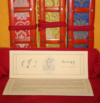 Traditioneller Bucheinband für tibetische Texte aus Bambus
