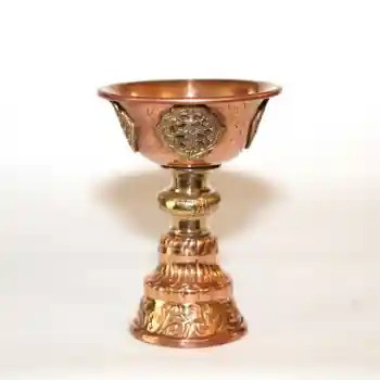 Butterlampe mit Verzierung Kupfer