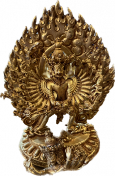 Kalachakra Statue 14 cm vergoldet