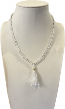 Bergkristall Mala AA Qualität, 108 Perlen mit Tasche 7mm