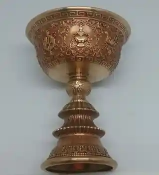 Edle Butterlampe mit 8 Glückssymbolen groß
