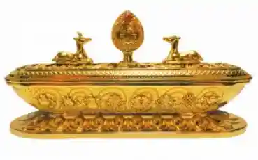 Mani & 8AS incense burner 13" golden