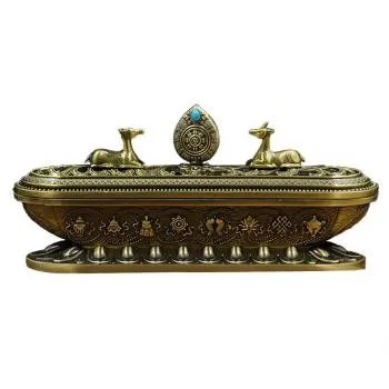 Mani & 8AS incense burner 13" golden