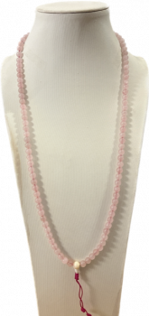 Rosenquarz Mala 108 Perlen 8mm