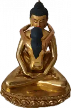 Samantabhadra Statue 22 cm vollvergoldet