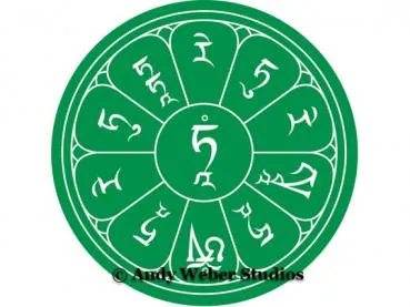 Tara Mantra Aufkleber : Om Tare Tuttare Ture Soha