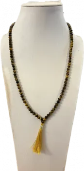 Mala tiger eye 7mm AA quality, 108 beads + bag