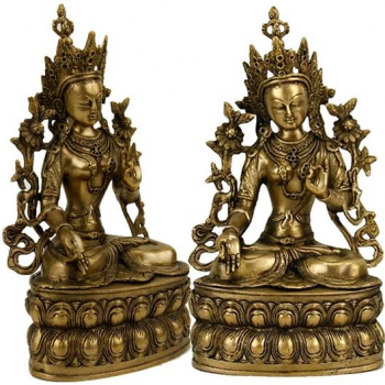 Weiße Tara Statue Messing