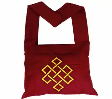 Lama-Tasche Orange mit endlosem Knoten