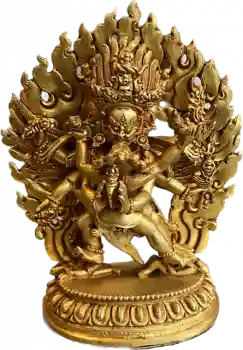 Vajrakilaya Statue 13 cm vergoldet