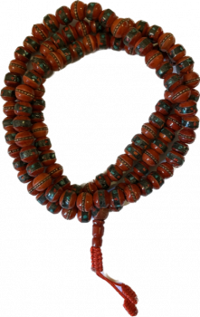 Medizinmala Yak Knochen 108 Perlen 8mm rot