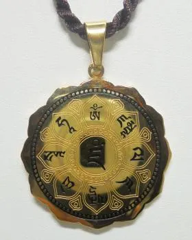 Yellow Zambala stainless steel pendant