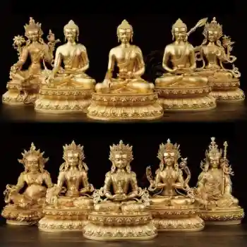 Padmasambhava Statue gold plated 10 cm