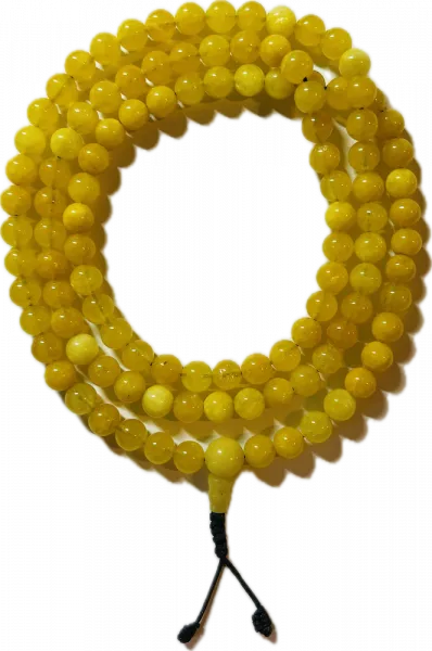 Onyx Mala yellow 108 Perlen 8mm