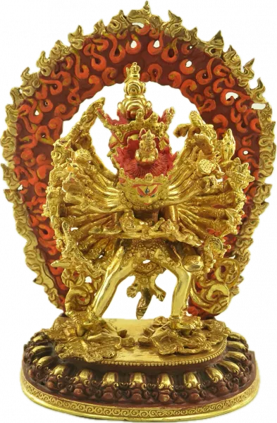 Kalachakra Statue 24 cm vollvergoldet