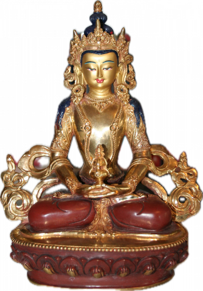 Buddha Amitayus 8 Inch halfgold