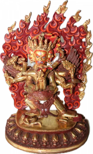 Vajrakilaya 24 cm teilvergoldet