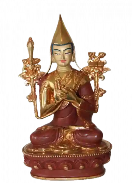 Tsongkhapa 24 cm teilvergoldet