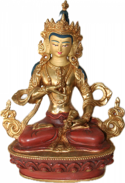 Vajrasattva Statue 21cm teilvergoldet