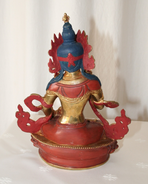 Vajrasattva Statue 21cm teilvergoldet