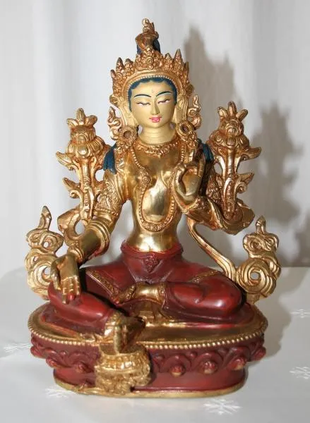 Green Tara Statue 8 Inch