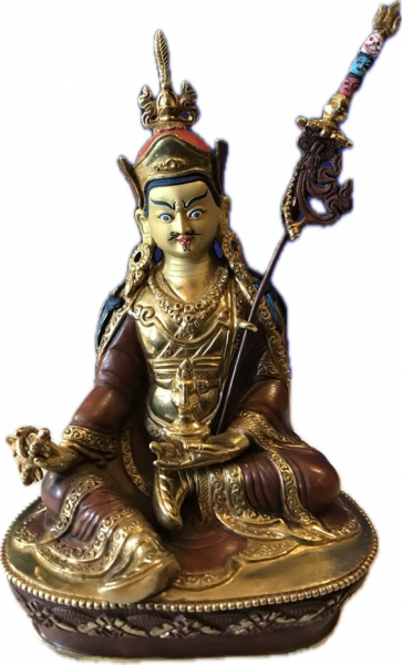 Padmasambhava Statue 22 cm teilvergoldet