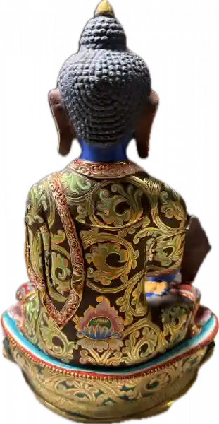 Hand Painted Medicine Buddha Statue