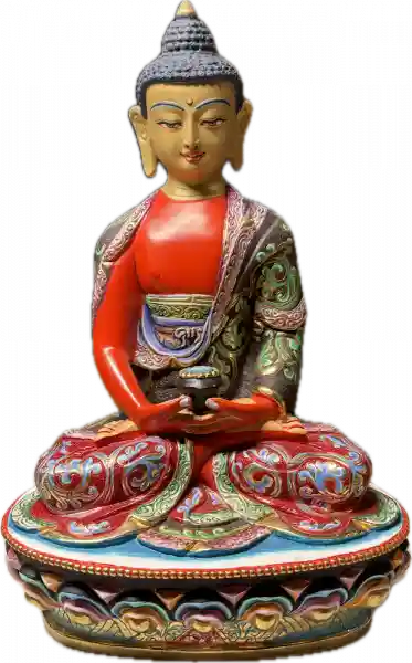 Hand Painted Amitabha Buddha Statue