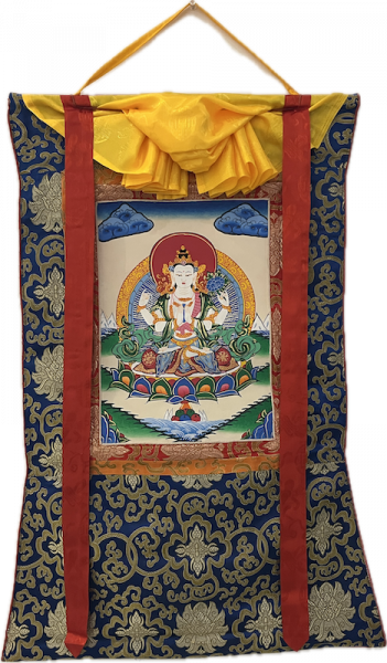 Chenresig Thangka Handbemalt