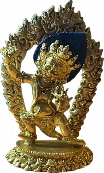 Vajrapani Statue 8 cm vergoldet