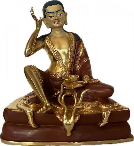 Milarepa Statue (7,5 Inch) halfgold