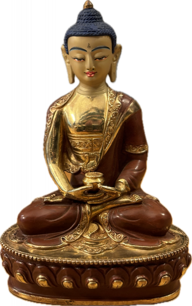 Amitabha Statue 8 inch halfgold