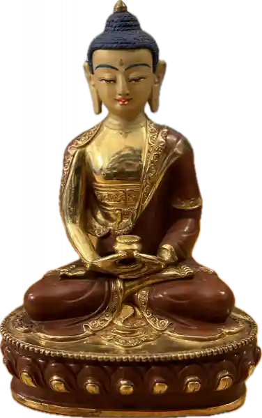 Amitabha Statue 20 cm teilvergoldet