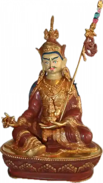 Padmasambhava Statue 8 Inch halfgold