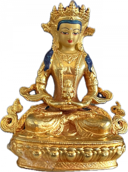 Amitayus Statue 7 cm mit Gesichtsbemalung
