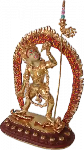 Vajrayogini Statue 19 cm Vollvergoldet