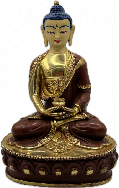 Amitabha Statue 8 inch halfgold