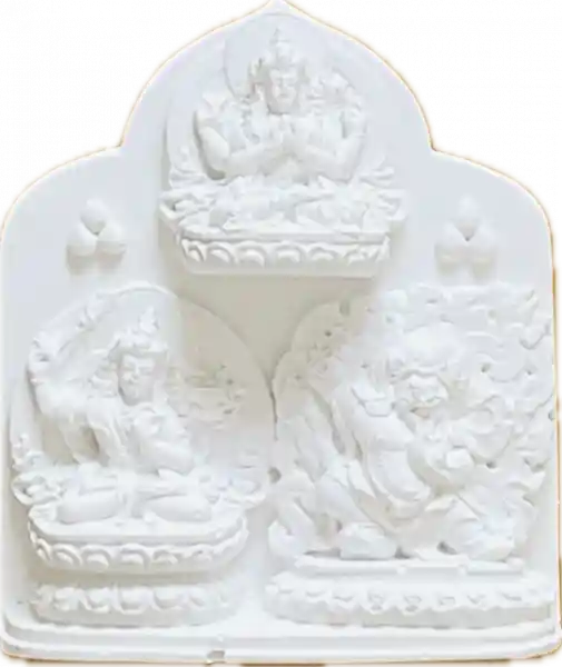 3 Gottheiten (Chenrezig, Manjushri, Vajrapani)