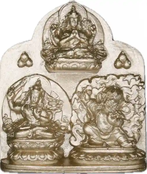 3 Gottheiten (Chenrezig, Manjushri, Vajrapani)